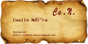 Cselle Nóra névjegykártya